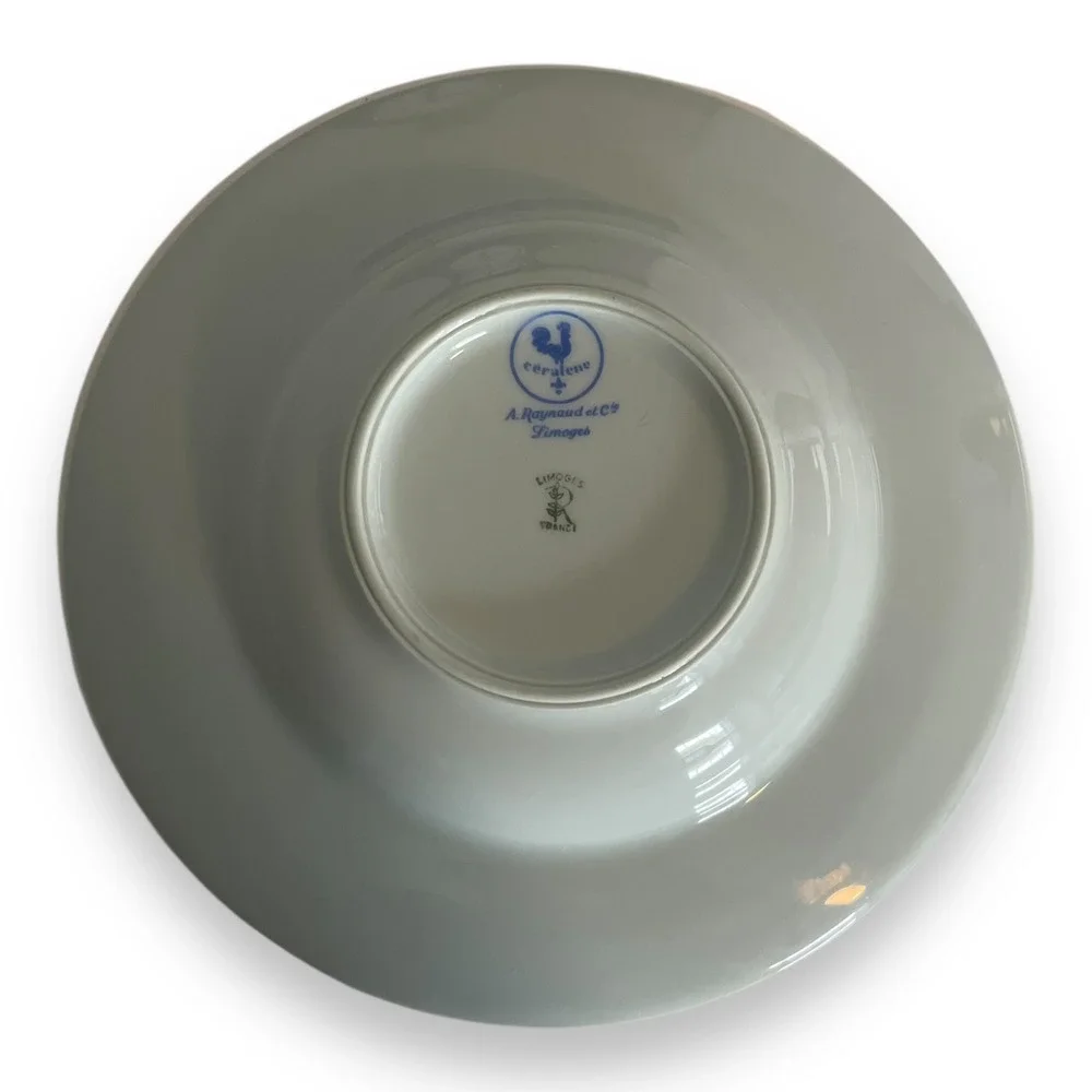 Ceralene Raynaud Limoges Panier Chinois Chinese Basket‎ Celadon Rim Soup Bowl